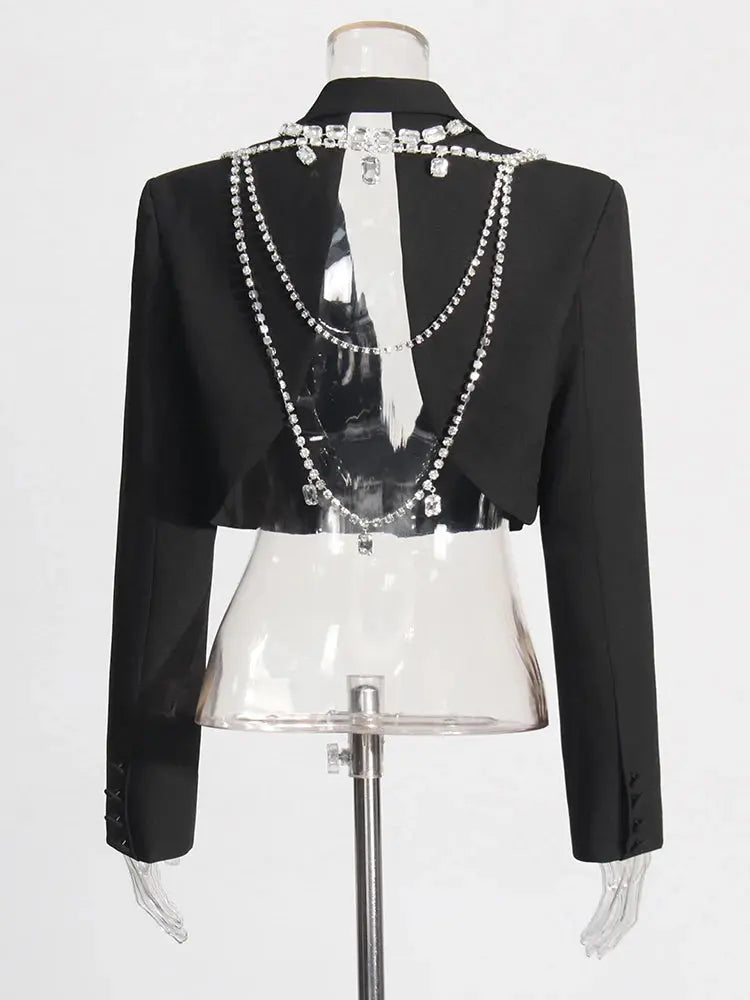 Olivia Rhinestone Bow Mini Skirt Set