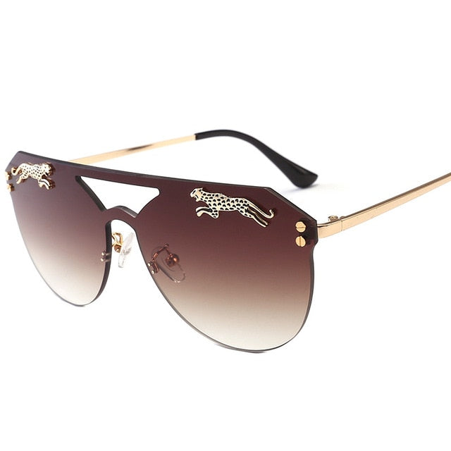 Oversized Cateye Leopard Sunglasses