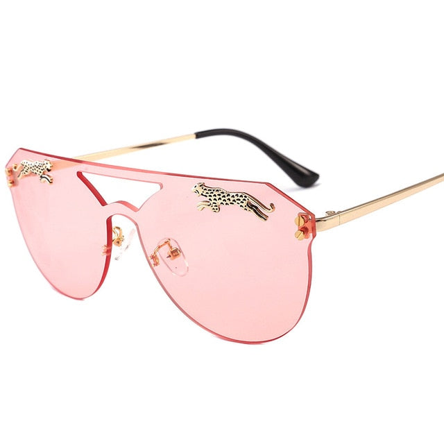 Oversized Cateye Leopard Sunglasses