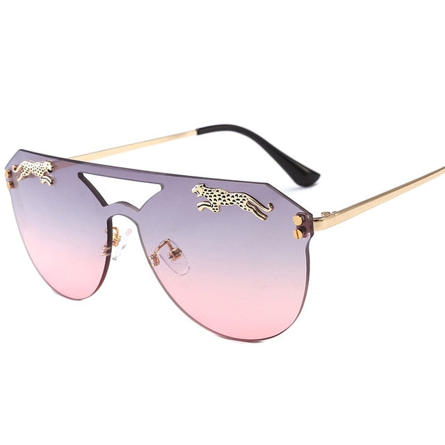 Oversized Cateye Leopard Sunglasses