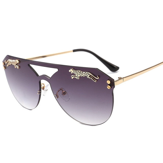 Oversized Cateye Leopard Sunglasses