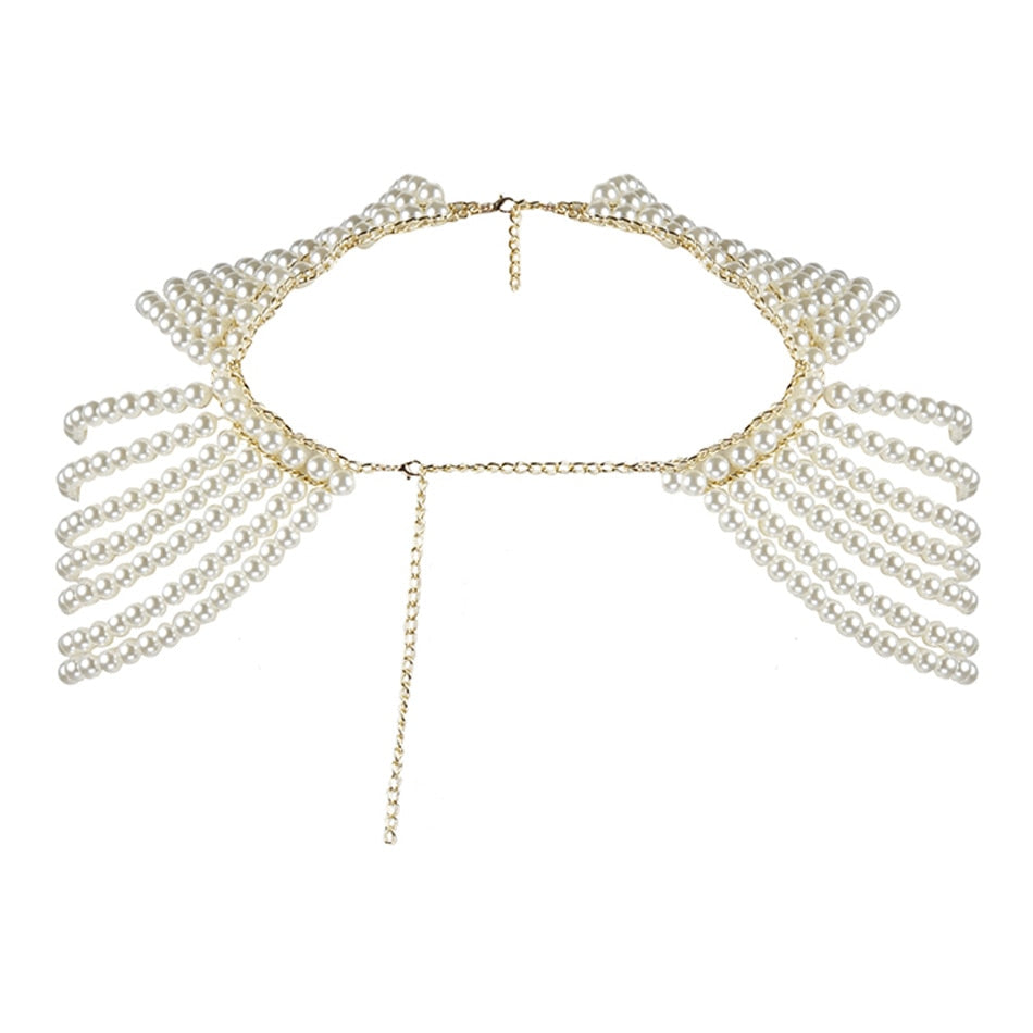 Pearl Bustier Beaded Crop Top