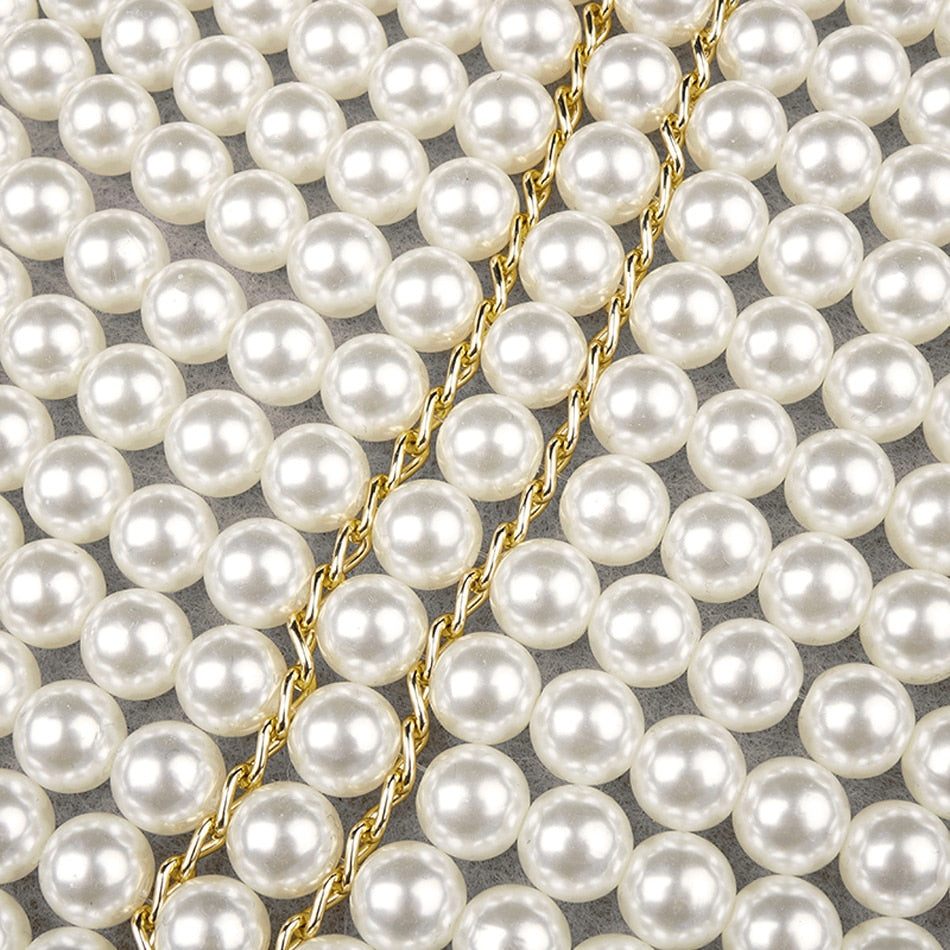 Pearl Bustier Beaded Crop Top