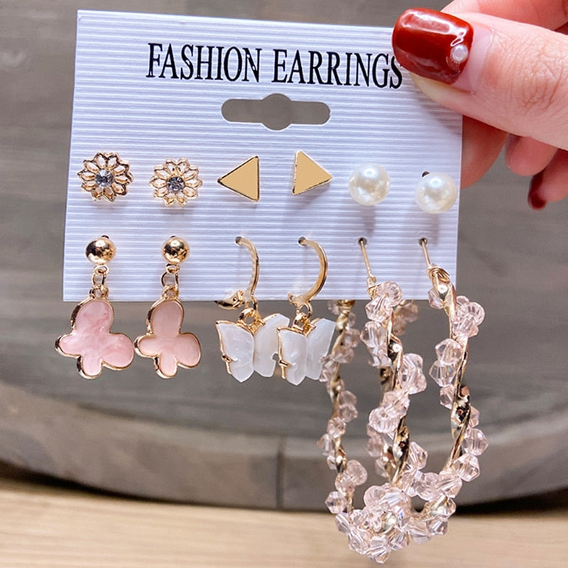 Pearl Earrings Set