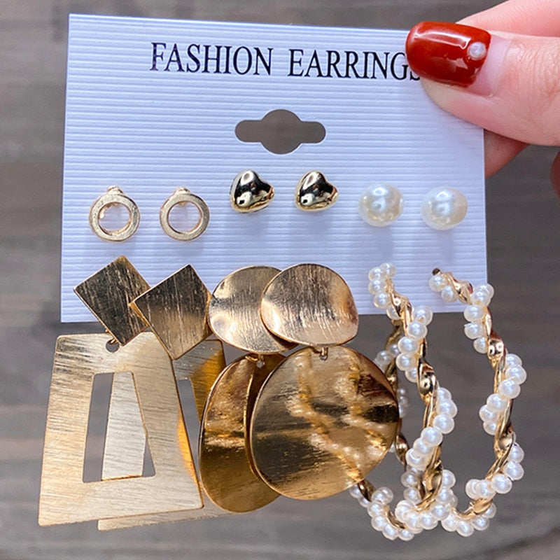 Pearl Earrings Set