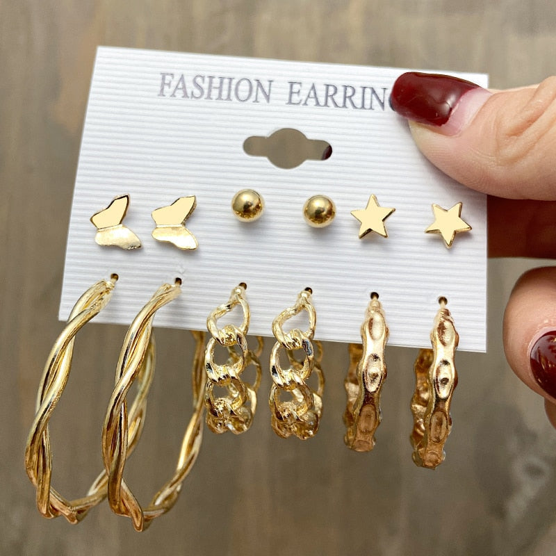 Pearl Earrings Set