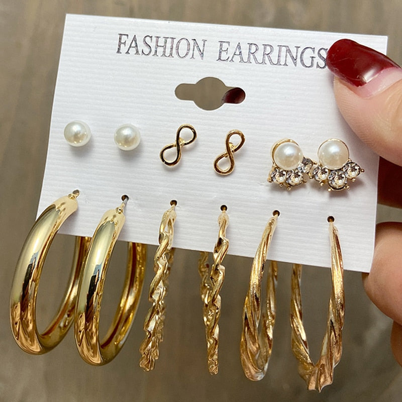 Pearl Earrings Set