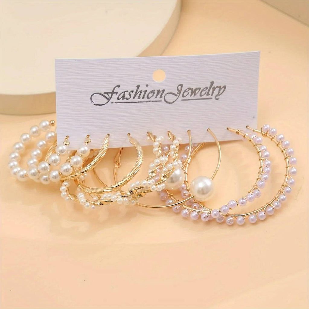Pearl Earrings Set