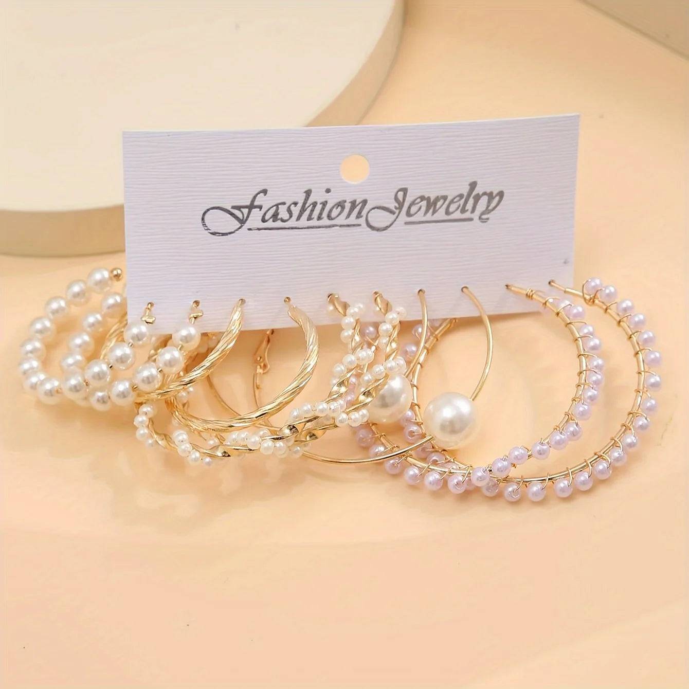 Pearl Earrings Set