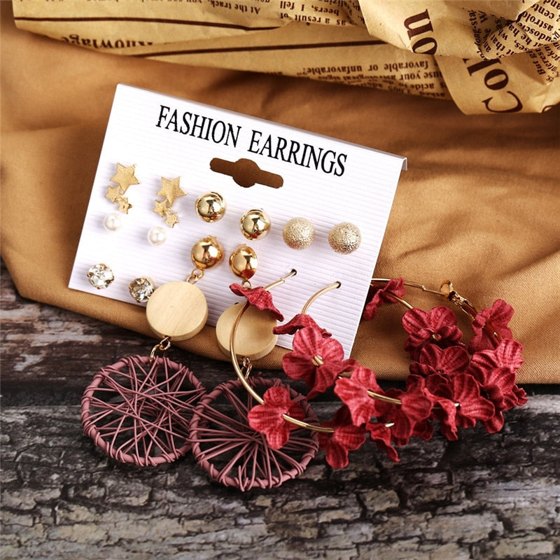 Pearl Earrings Set