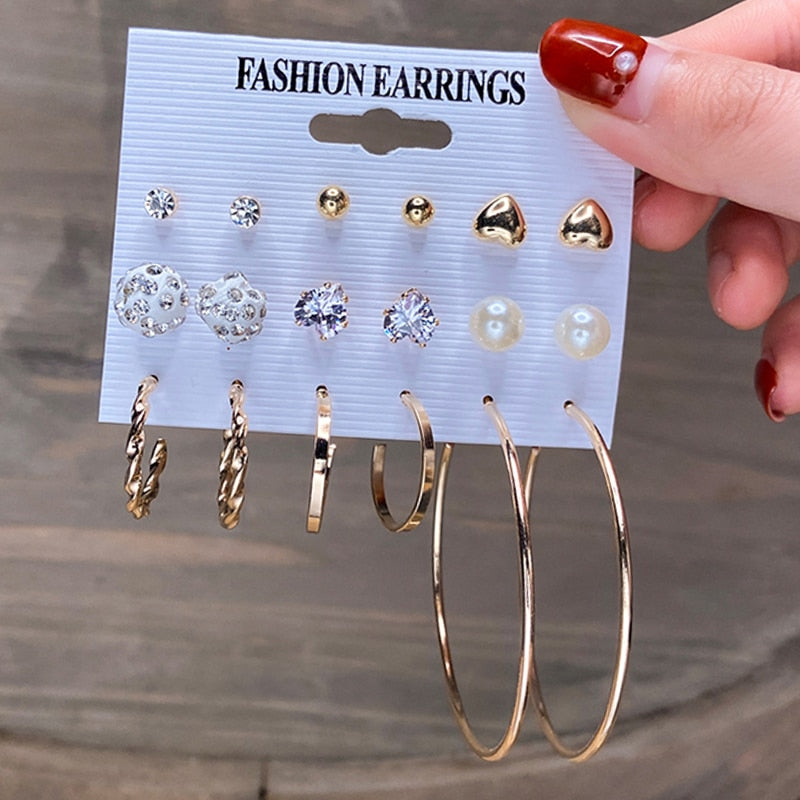 Pearl Earrings Set