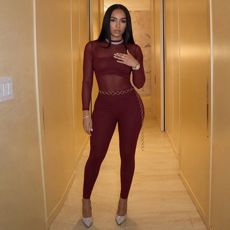 Liana Mesh Pants Set