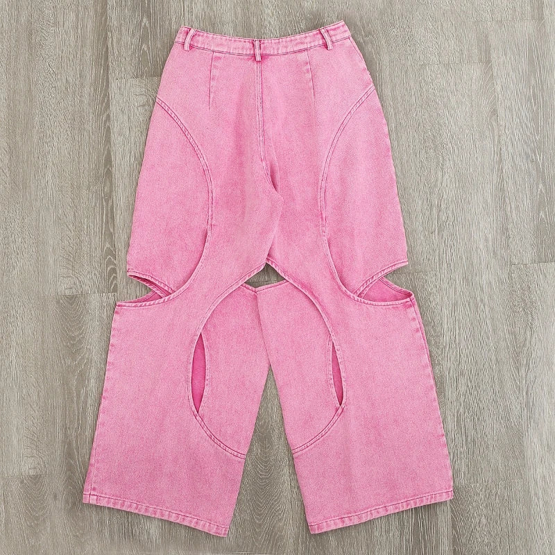 Baby Pink High Waist Jeans