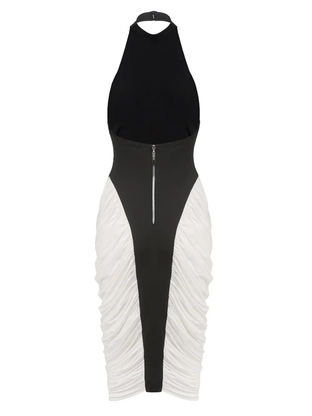 Lorie Pleated Bandage Midi Dress