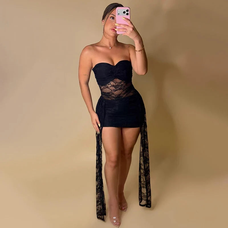 Lili Mesh Tassel Dress