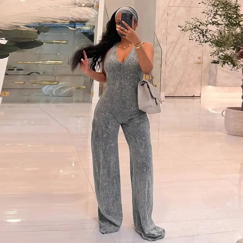 Cia Backless Wide Leg Jumpsuit