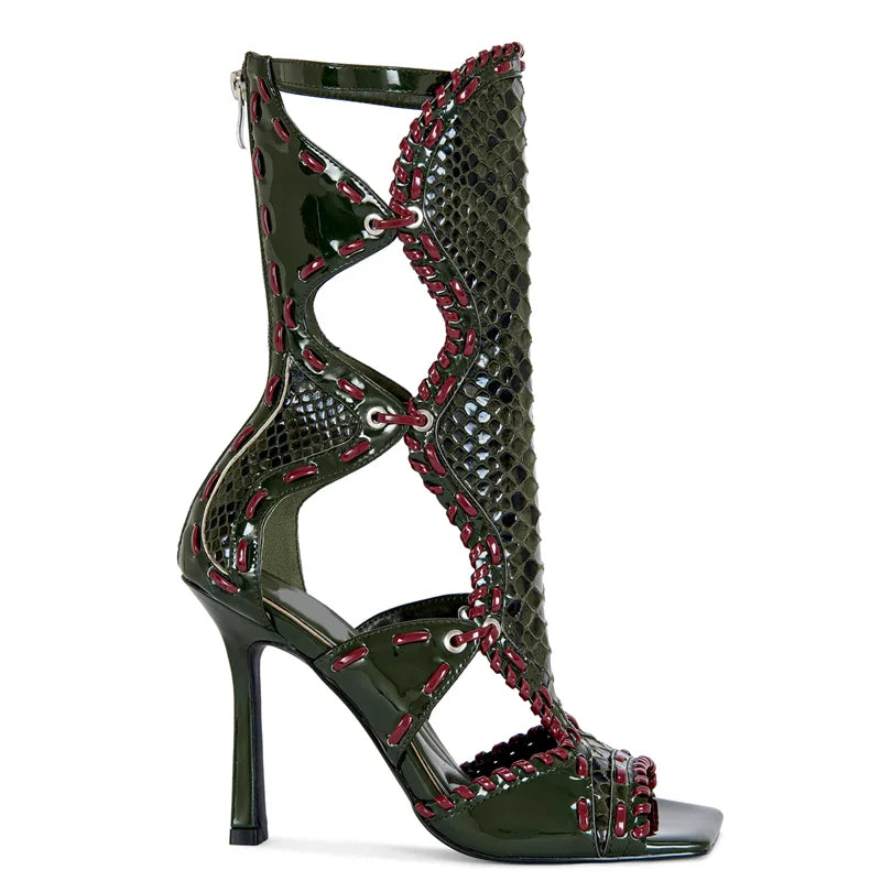 Gladiator Leather High Heels