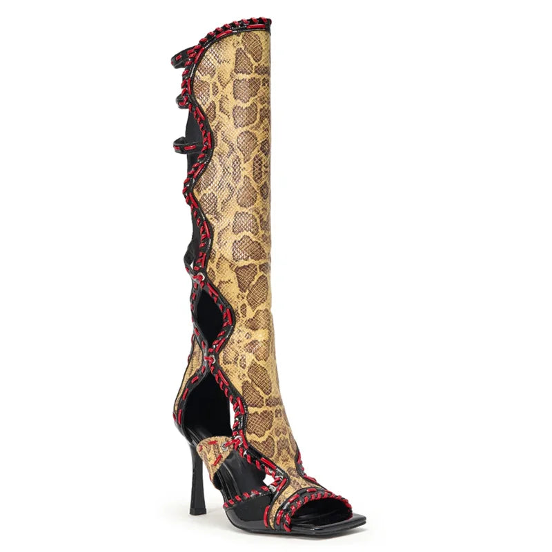 Gladiator Leather High Heels