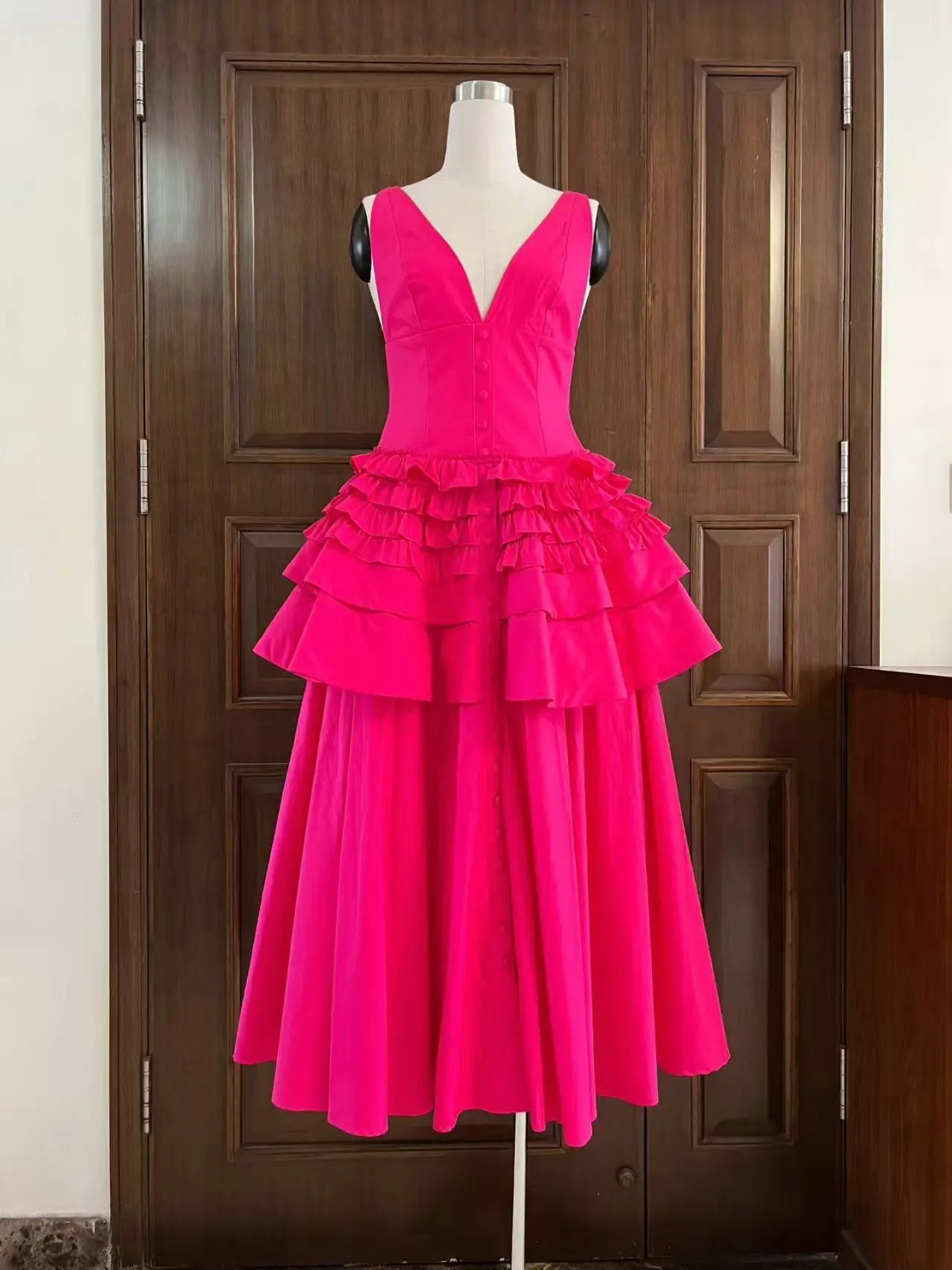 Jenae Puff Midi Dress
