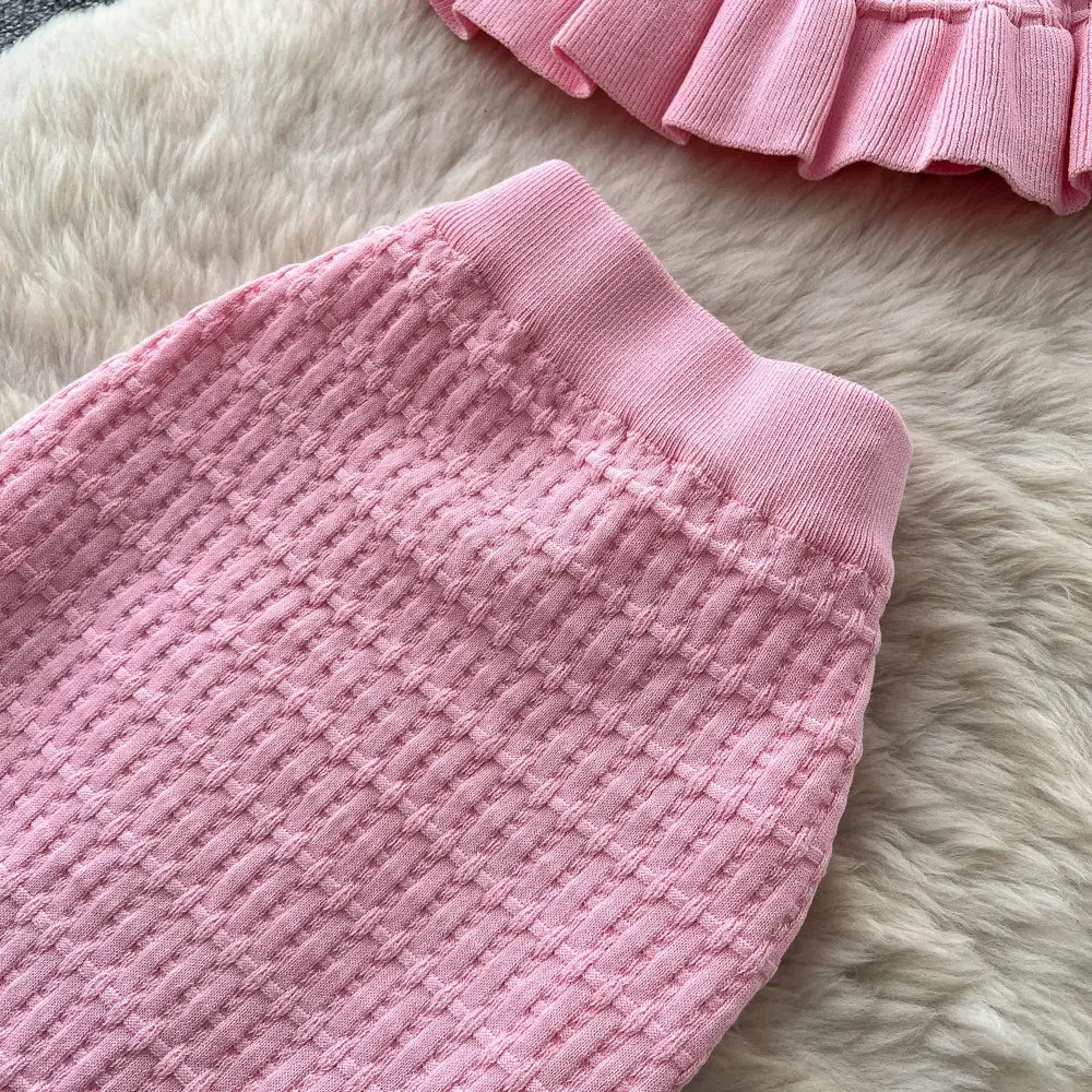 Lorena Ruffle Hem Skirt Set