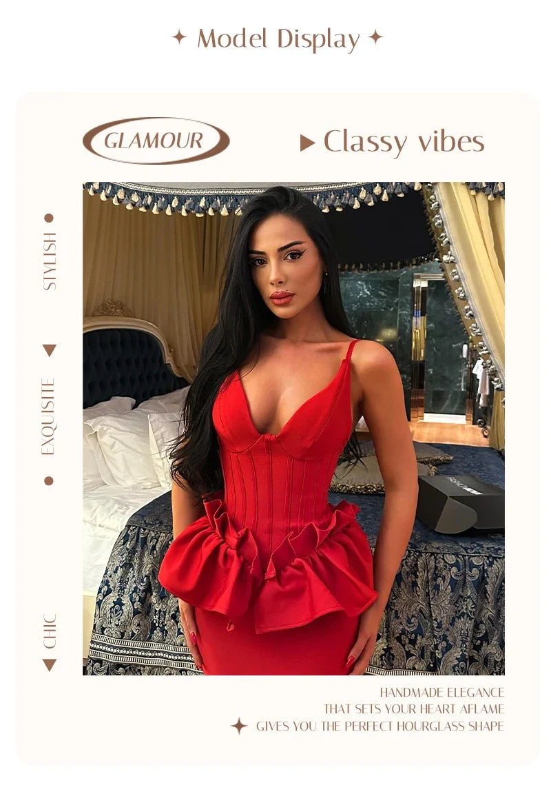 Huda Peplum Bandage Dress