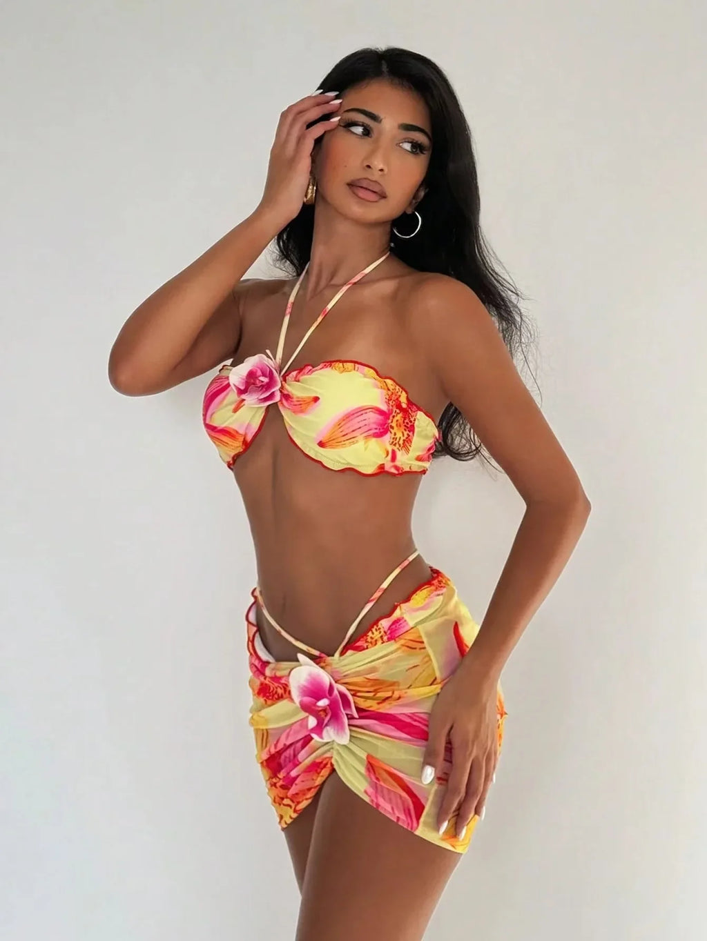 Orchid Waves Bikini 3pcs Set