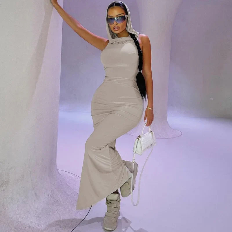 Hooded Maxi Dress