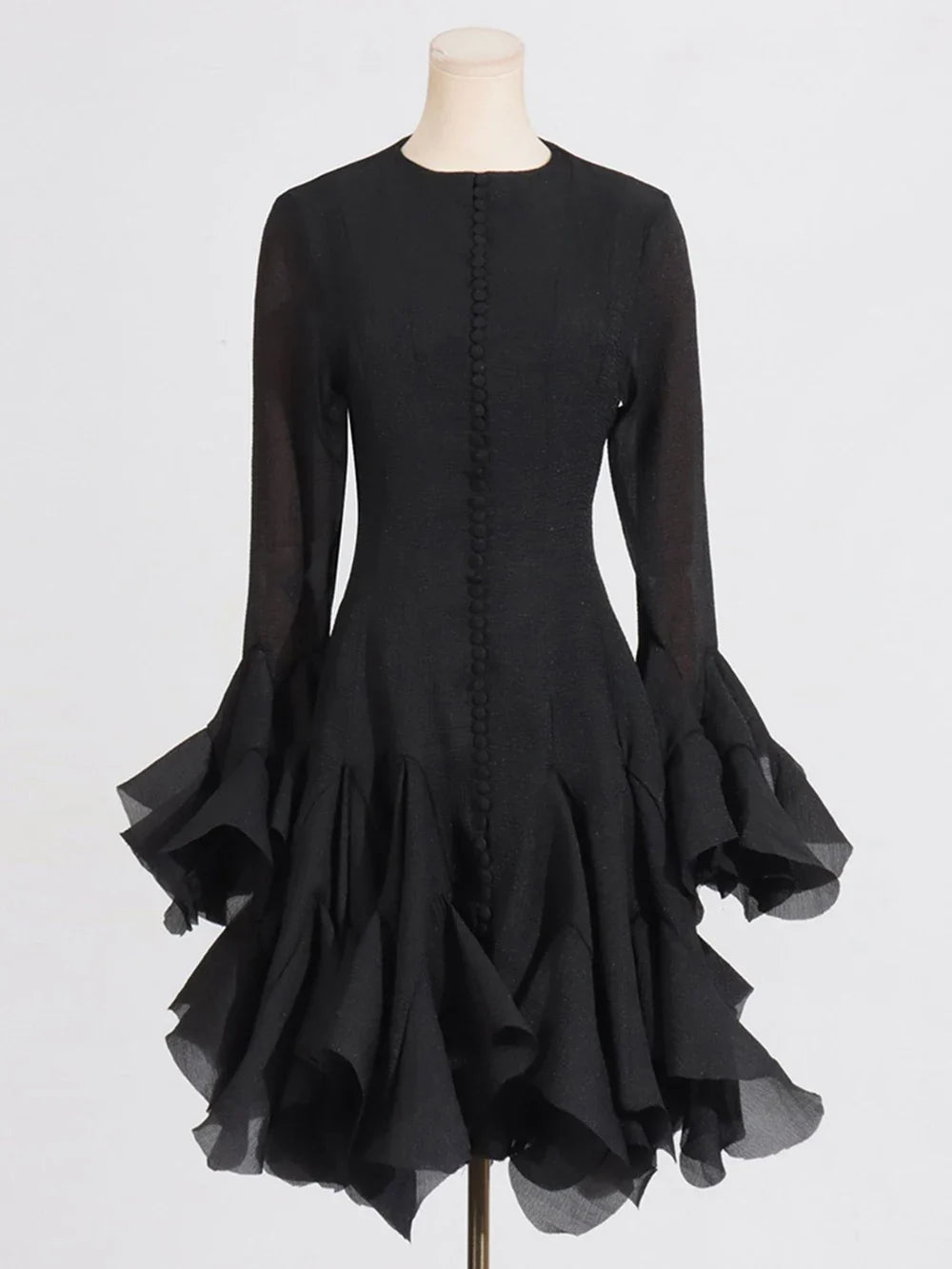 Lory Peated Flare Midi Dress