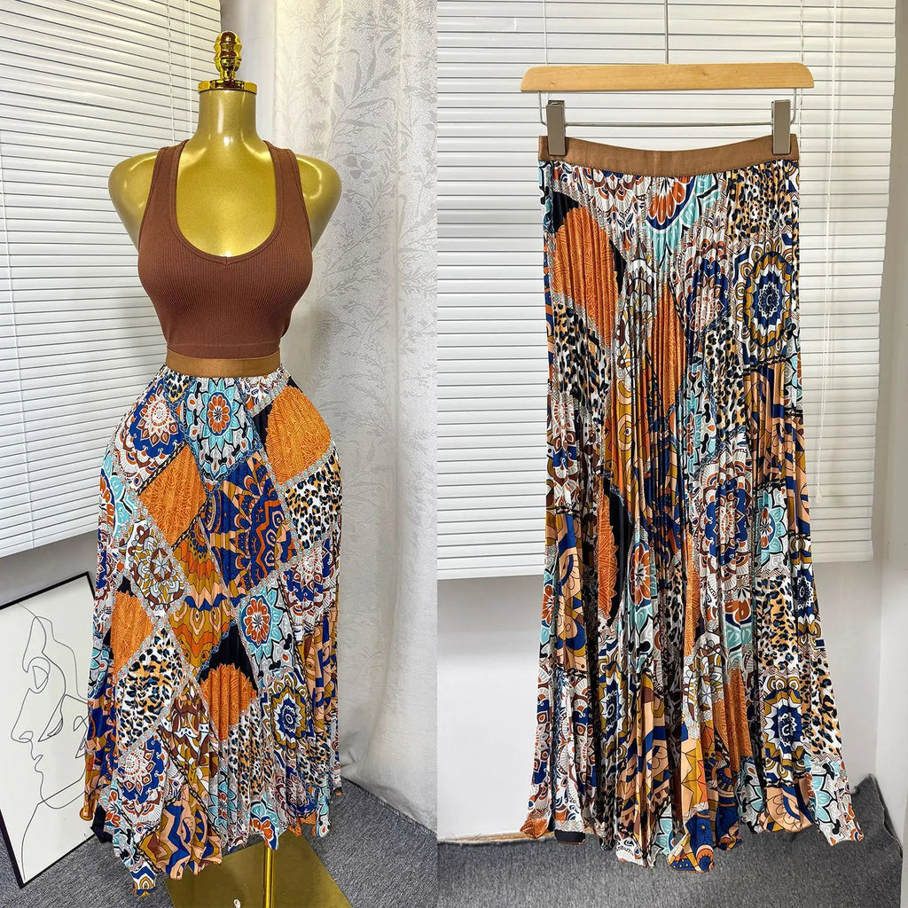Kiana High Waist Skirt Set