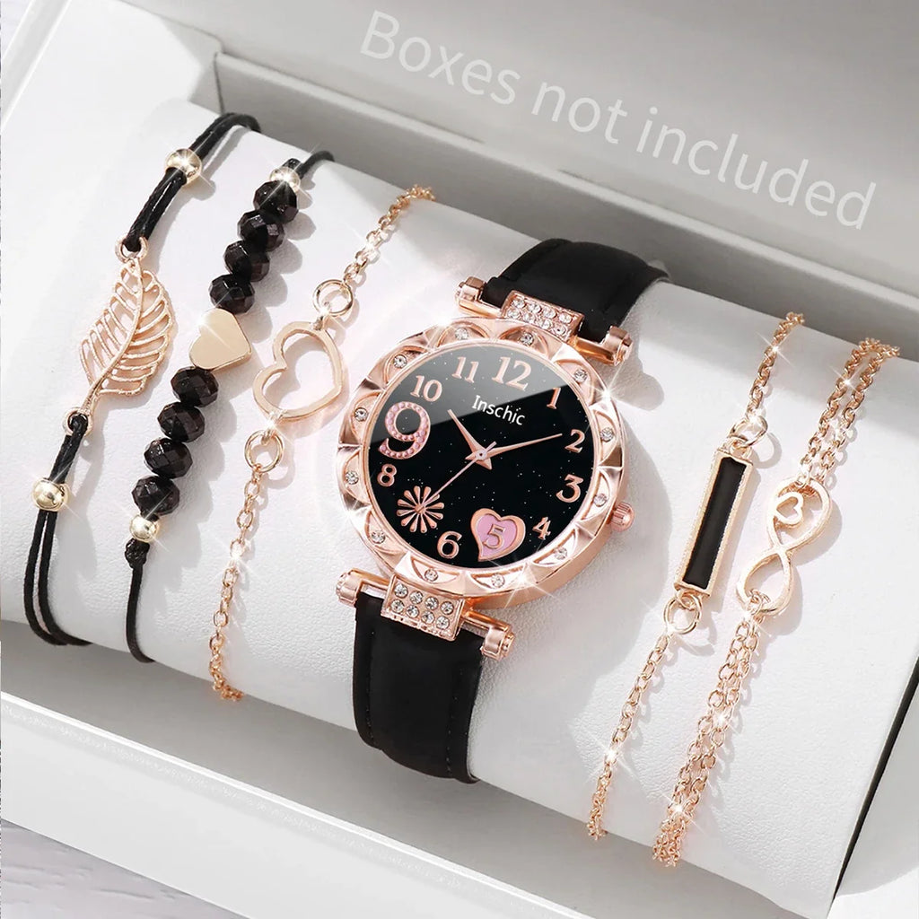 6PCS/Set Watch Bracelet Set（Without Box）
