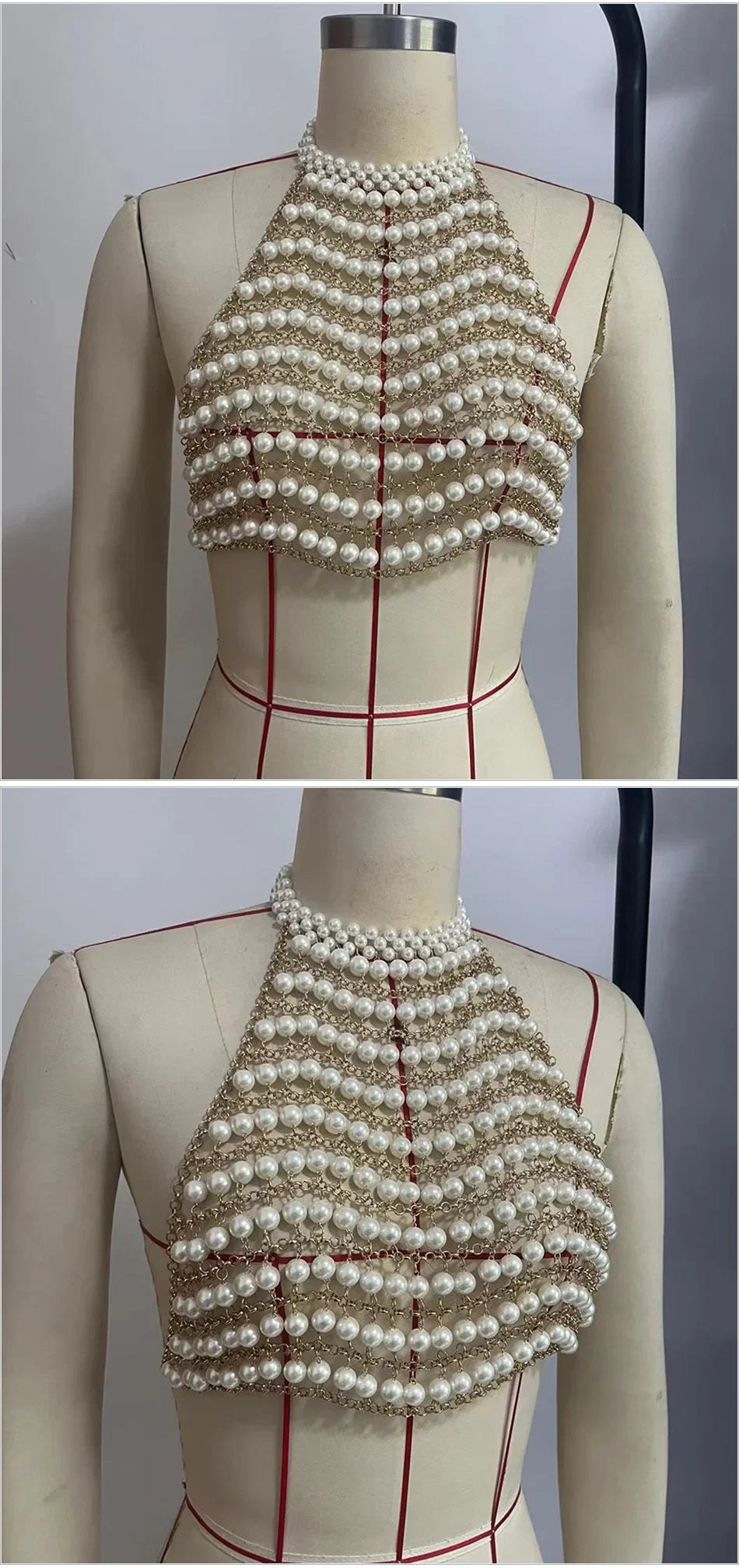 Pearl Embellished Crop Top