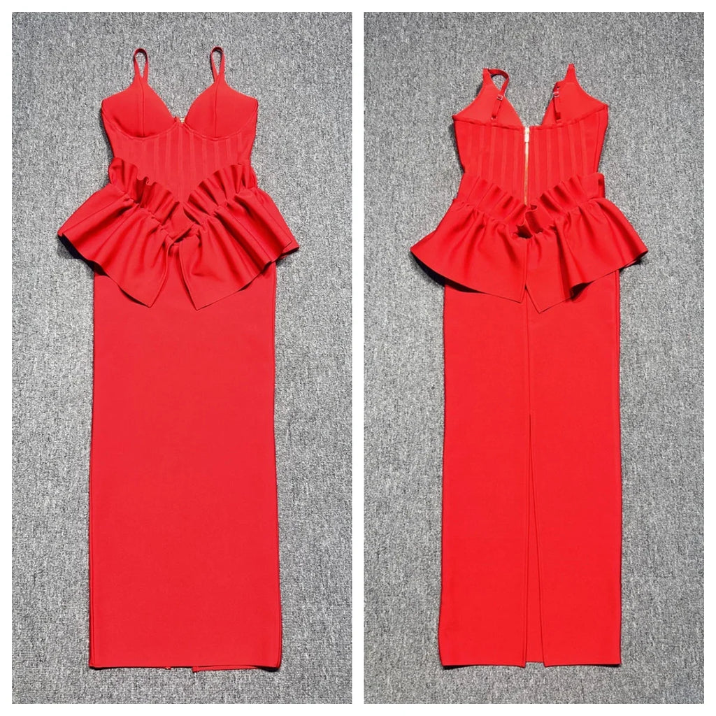 Huda Peplum Bandage Dress