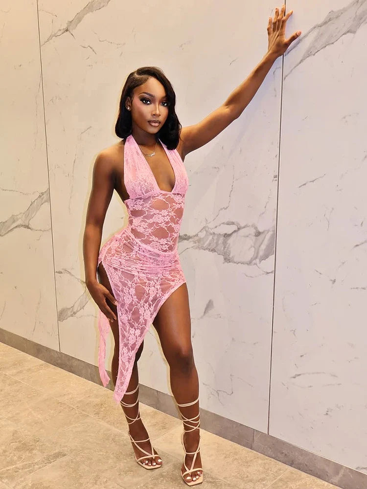 Kara Mesh Mid Skirt Set