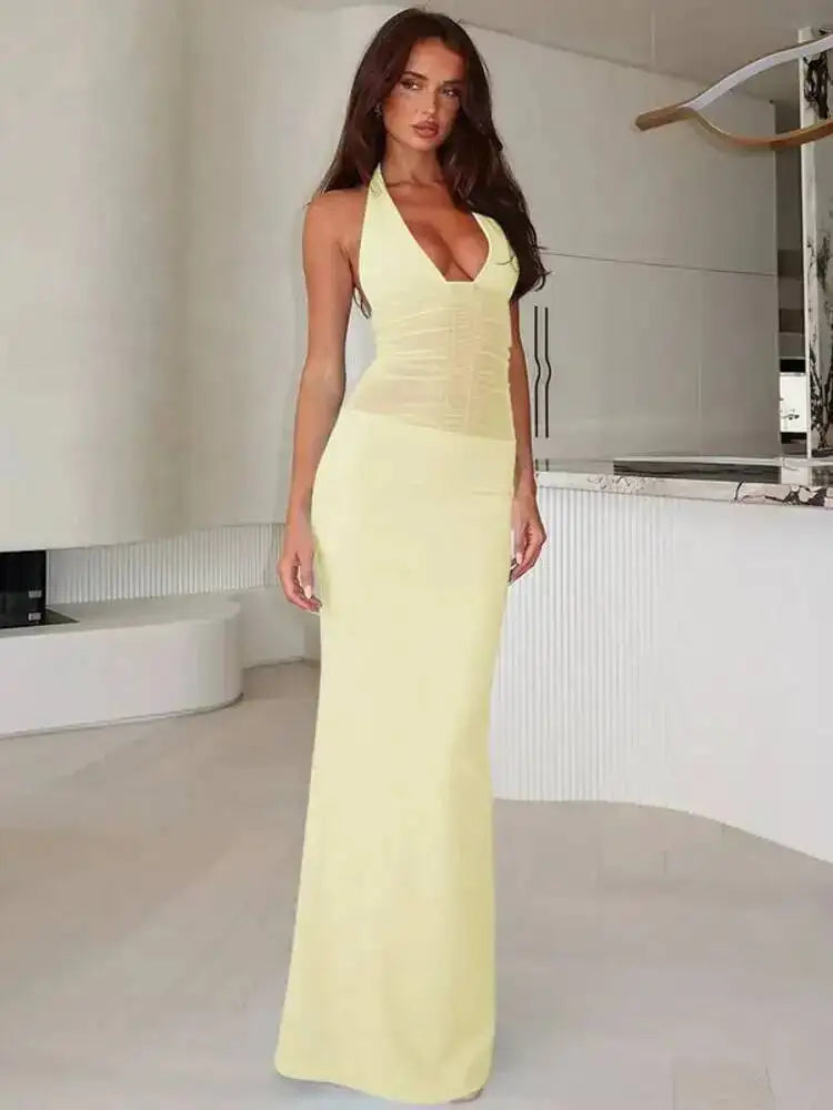 Ariana Mesh Maxi Dress