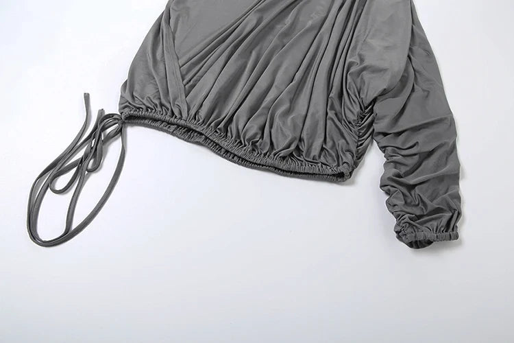 One Shoulder Ruched Skirt Set