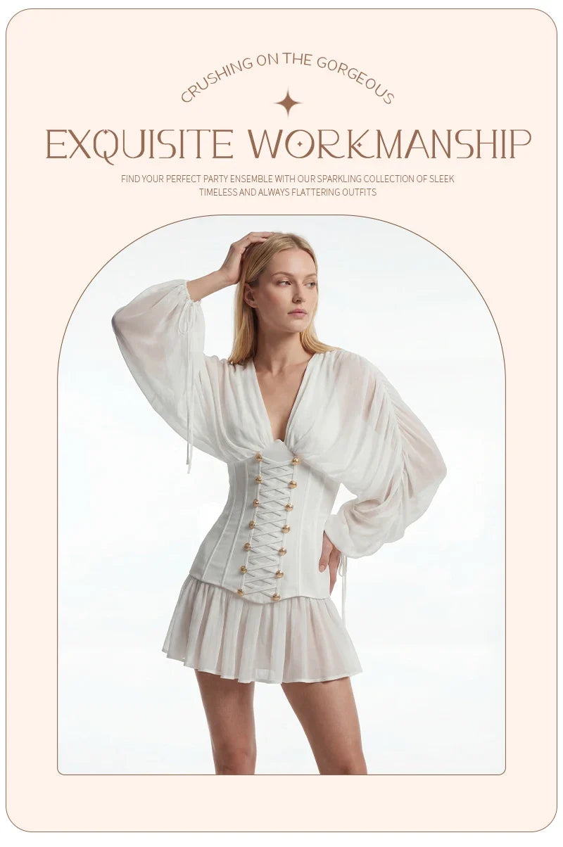 Nessa Chiffon Corset Mini Dress