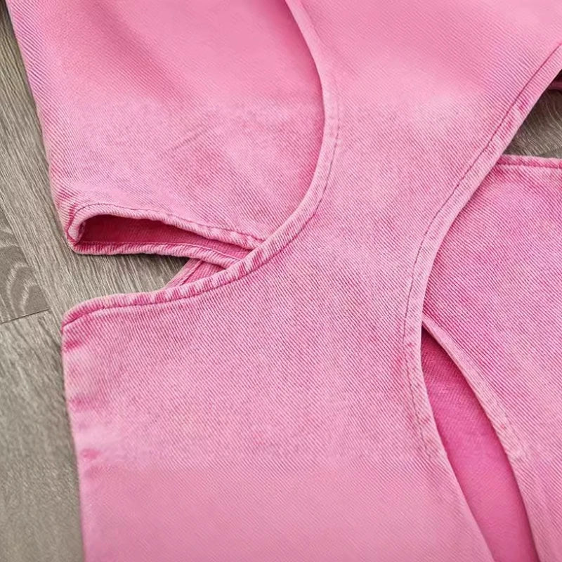 Baby Pink High Waist Jeans