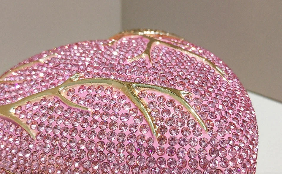 Heart Rhinestone Clutch Bag