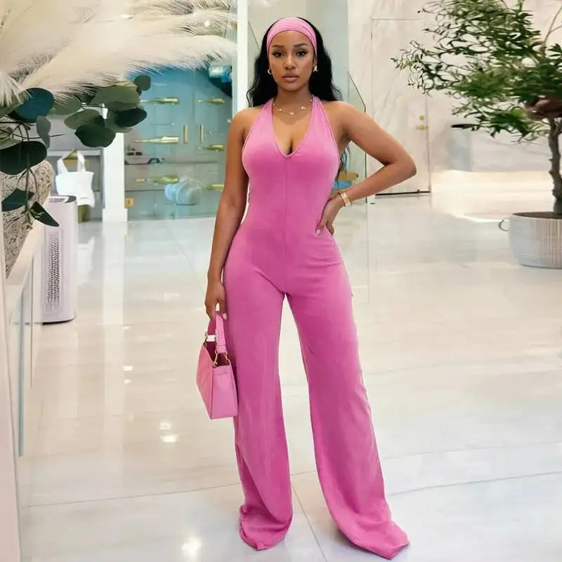 Cia Backless Wide Leg Jumpsuit