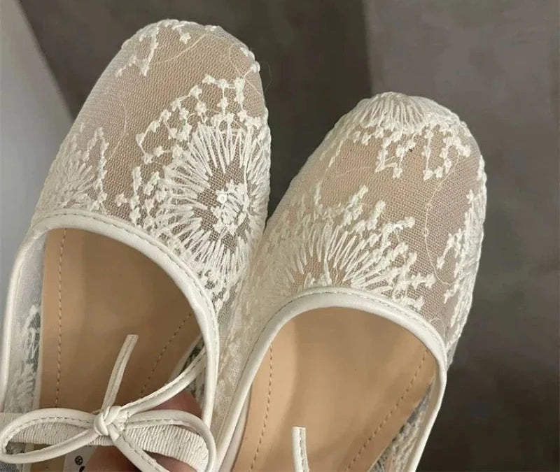 Mesh Embroidery Flats