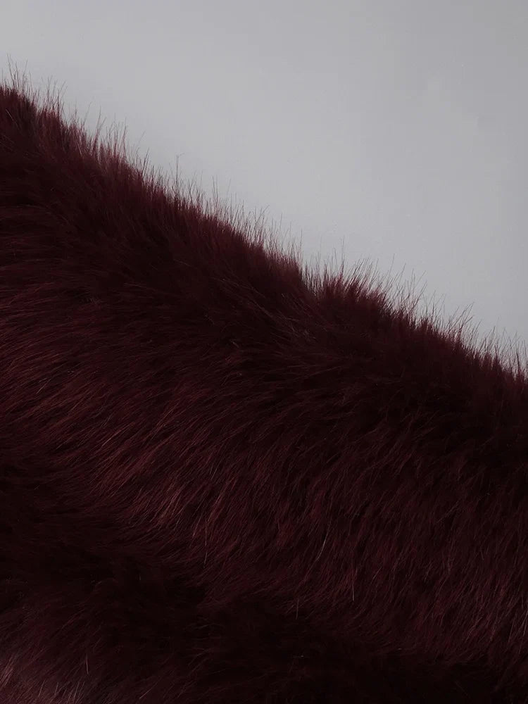 Lorene Fur Maxi Dress
