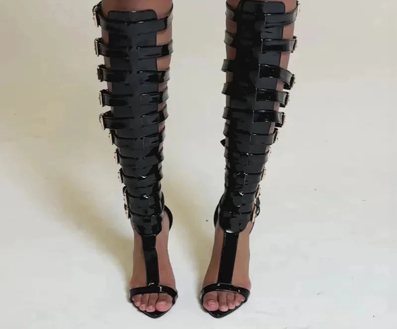 Gladiator Buckle Belt High Heels