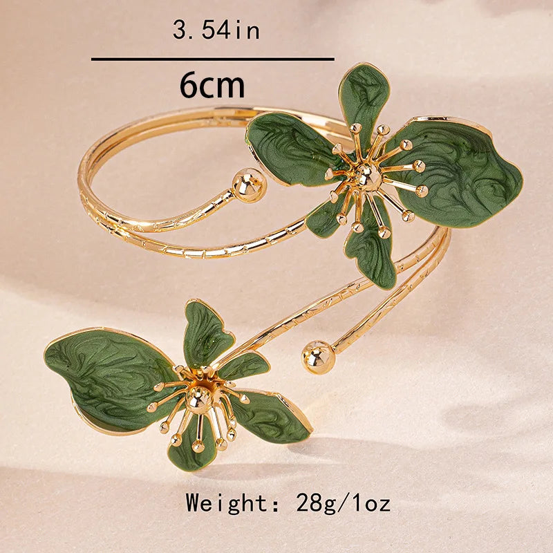 Flower Arm Cuff Bracelet