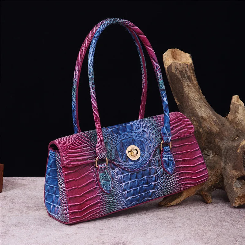 Crocodile Vintage Leather Handbag