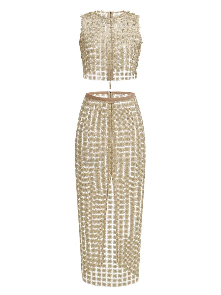 Champagne Skirt SSet