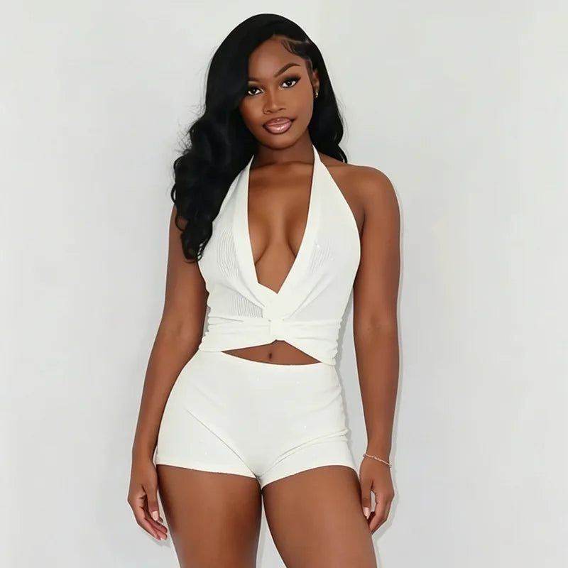 Amina Sequin Short Set