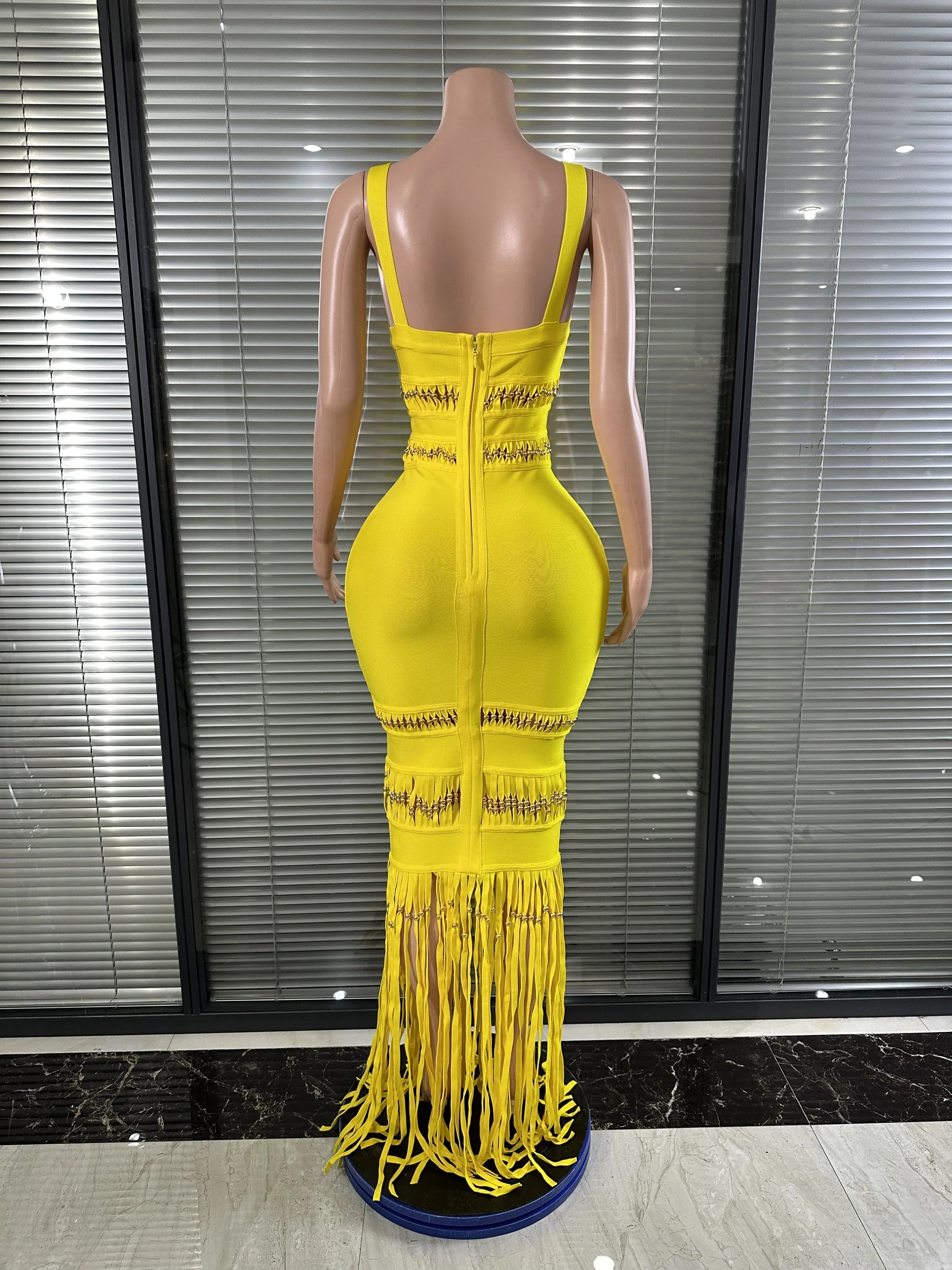 Joselle Tassel Bodycon Bandage Dress