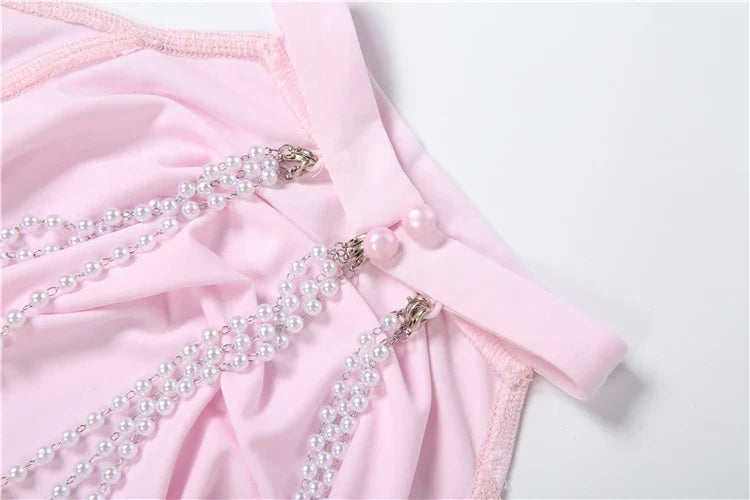 Pearl Chain Mini Dress