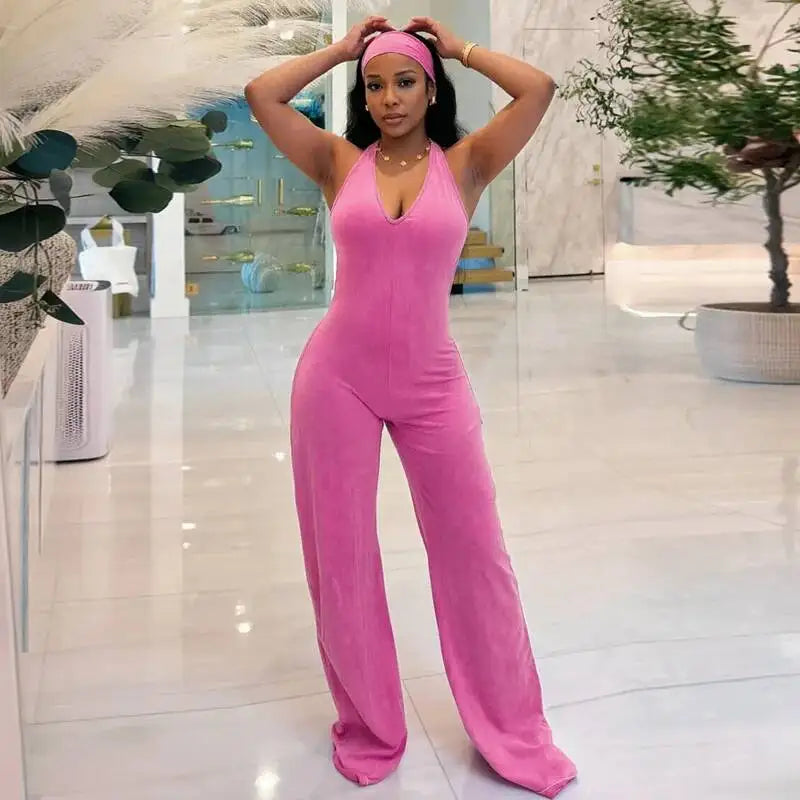 Cia Backless Wide Leg Jumpsuit