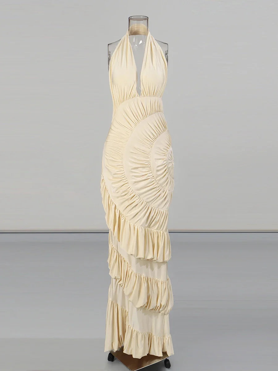 Katrine Ruffles Maxi Dress